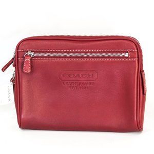 Coach Red pouch clutch (5066) NWT!
